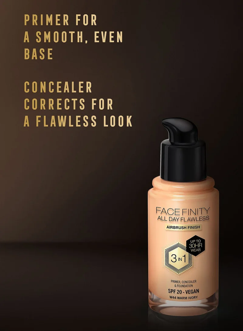 Max Factor Max Factor Facefinity All Day Flawless Foundation - W44 Warm Ivory, 30ml