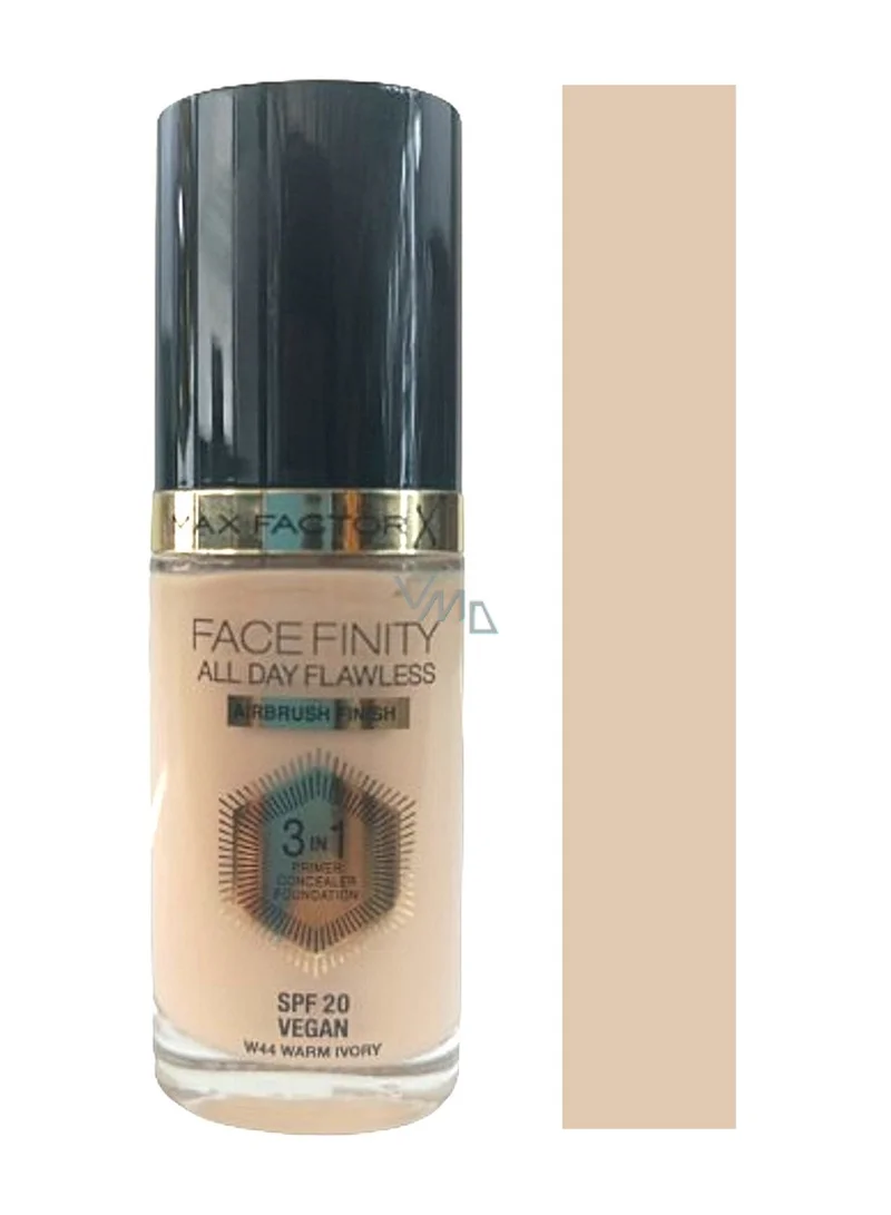 Max Factor Facefinity All Day Flawless Foundation - W44 Warm Ivory, 30ml