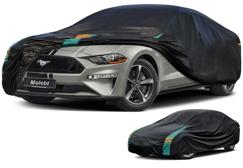 Molebt Car Cover for Ford Mustang CoupeConvertible Fit 19642024 Mustang GT Cobra Shelby Bullitt ECOBOOST Waterproof AllWeather Full Car Cover with Windproof Gust Strap