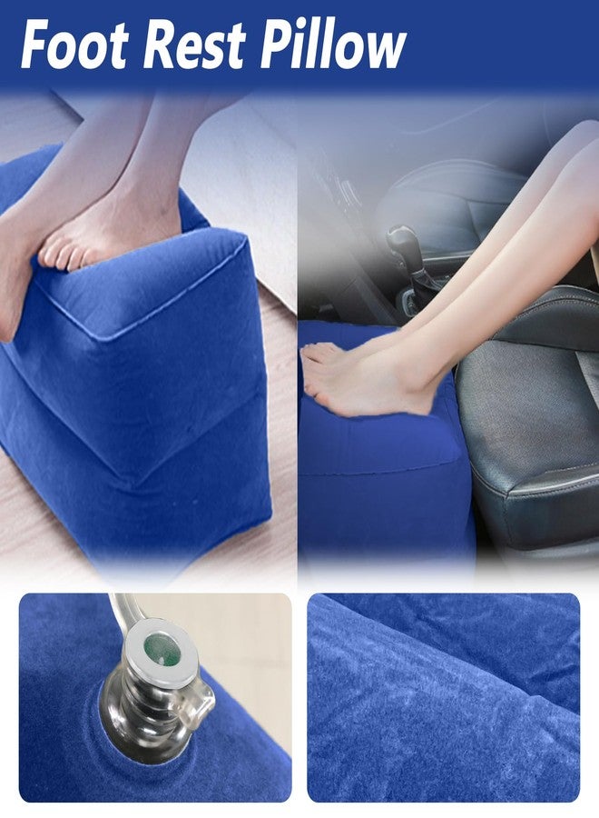 MUROCEA Inflatable Foot Rest Pillow, Height Adjustable Leg Elevation Cushion for Airplane Travel, Car, Office, and Home Use - Foot Stool for Elderly, Bedridden, and Long Flight Comfort, 1 Pcs - Image 5