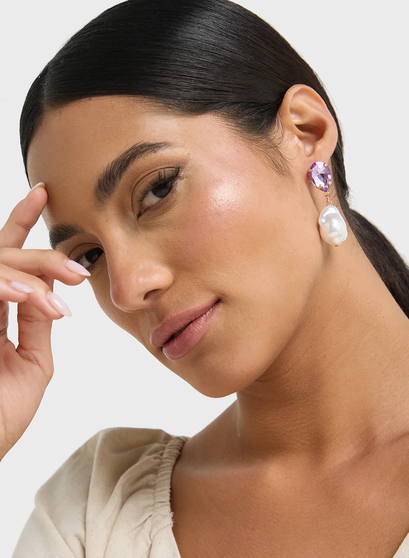 ايلا ليمتد اديشن أقراط حلقية باللؤلؤ