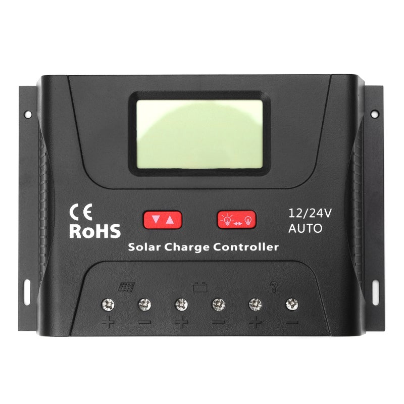 Solar Charge Controller 60A Black - Automatic 12V/24V Voltage Identification 5 Working Modes 3-Stage PWM Charging Tech for Solar Panel Battery Systems with Temperature Compensation - Image 3
