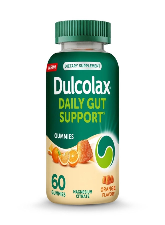Dulcolax Daily Gut Support Gummies, Magnesium Formula, Stimulant-Free, Orange Flavor, 60 Count - Image 1