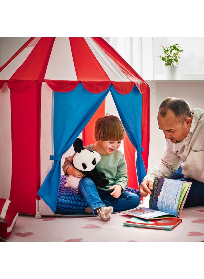 زبون خيمة أطفال، أحمر/أزرق أبيض - Image 3