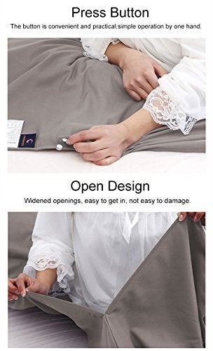 Mannice Sleeping Bag Liner Travel Sheets for Hotel Camping Sheets Travel Bed Sheets for Hotel Lightweight Single &Double Compact Sleeping Bag Sack Breathable Travel Sleeping Bag for Hotels Adult Compact Sacks - Image 4