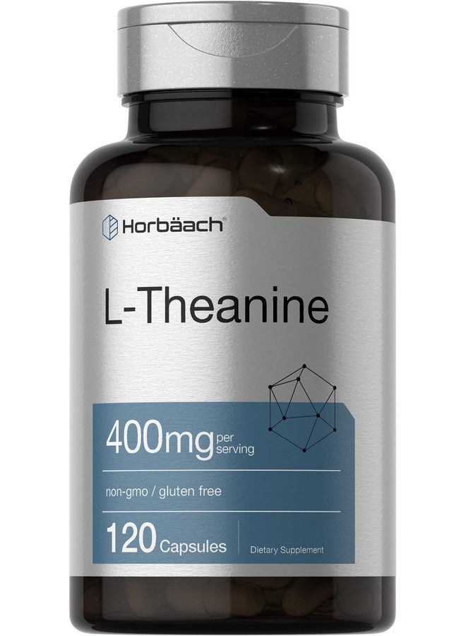 Horbäach L-Theanine | 400mg | 120 Capsules | Non-GMO & Gluten Free - Image 1