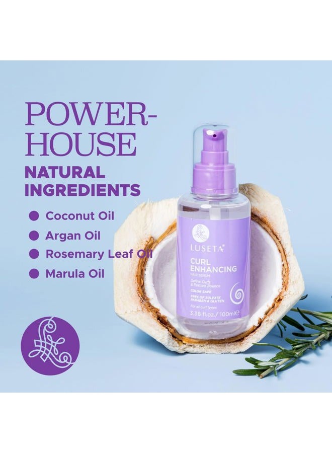 L LUSETA Luseta Curl Enhancing Hair Oil Define Curl & Restore Bounce Anti-frizzing and Smoothing for Curly Hair Type 3.38oz - Image 3