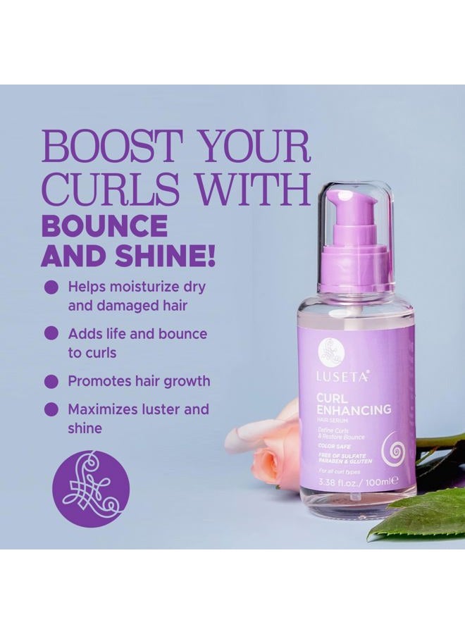 L LUSETA Luseta Curl Enhancing Hair Oil Define Curl & Restore Bounce Anti-frizzing and Smoothing for Curly Hair Type 3.38oz - Image 2