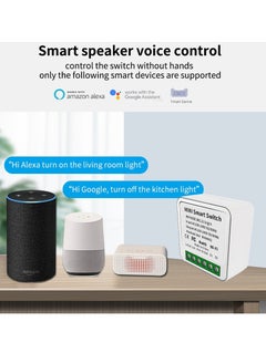 Angmei Smart WiFi Switch, DIY Smart Relay Switch Module Smart Life/Tuya App, Compatible with Alexa and Google Home Smart Speakers,with Appointment Timing Function,16A (1MINI WiFi Light Switch)  - Image 3