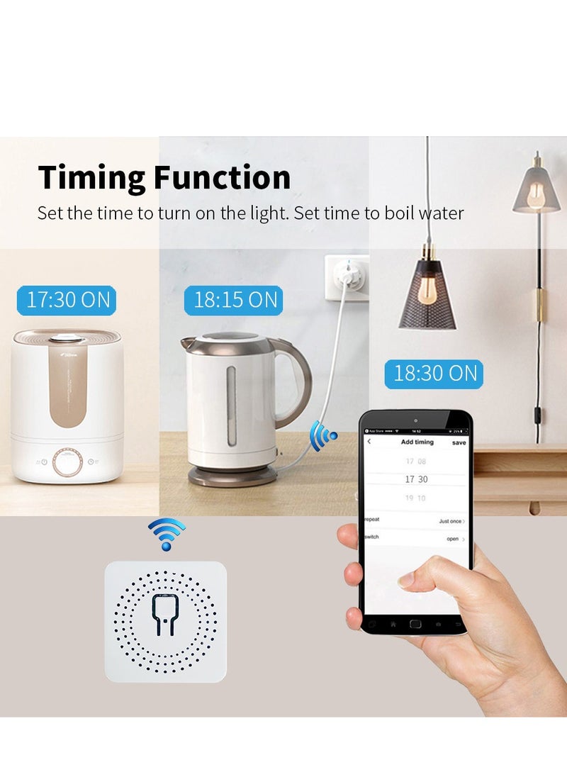 Angmei - Smart WiFi Switch, DIY Smart Relay Switch Module Smart Life/Tuya App, Compatible with Alexa and Google Home Smart Speakers,with Appointment Timing Function,16A (1MINI WiFi Light Switch) - Image 1