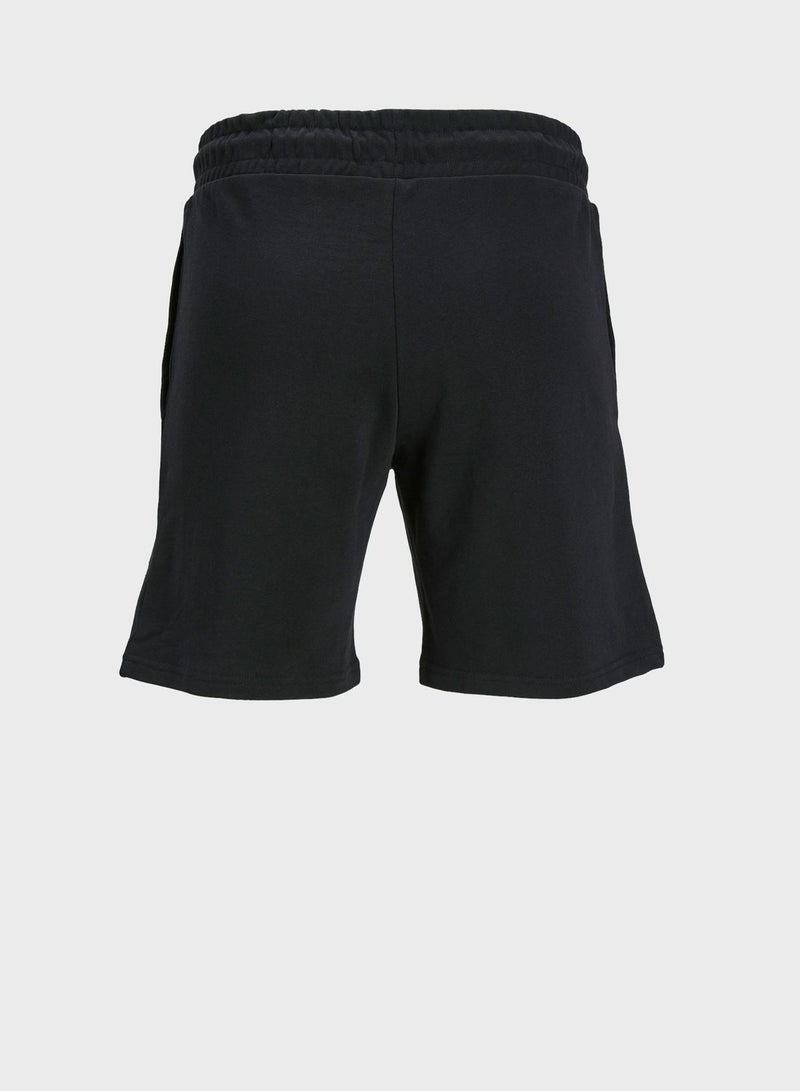 Plus Size Logo Drawstring Sweat Shorts