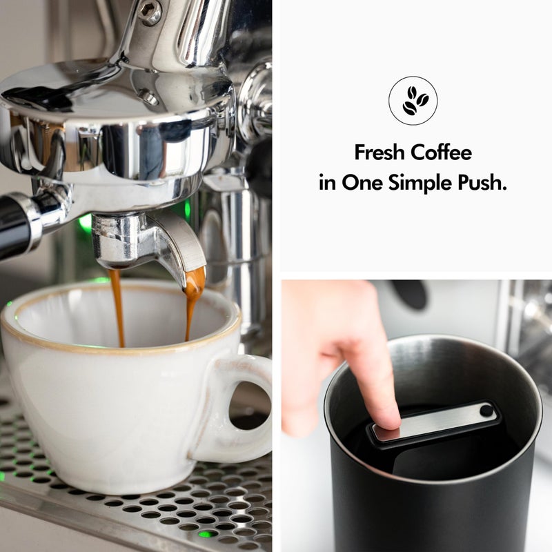 KIVY Vacuum Seal Coffee Canister (Glass) - Coffee Canister with Airtight Lid - Airtight Coffee Jar - Air Tight Coffee Container - Vacuum Storage - Image 5