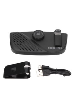 SYOSI Bluetooth 5.0 Car Speaker, Handsfree Bluetooth Speakerphone for Cell Phone, Support 2 Mobile Phones Online, Multipoint Handsfree Car Speaker Headset, Bluetooth 5.0 Car Kit with Visor Clip  - Image 1