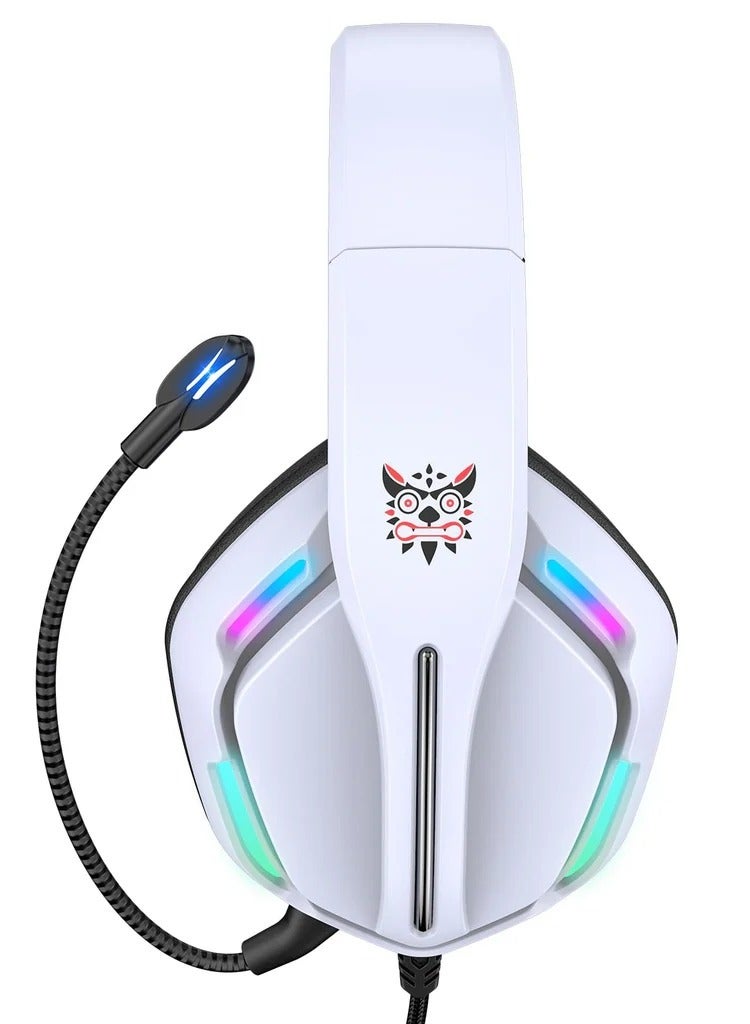 Onikuma X27 Gaming Wired Headset With Microphone White - Image 2