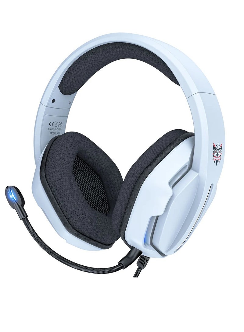 Onikuma X27 Gaming Wired Headset With Microphone White - Image 1