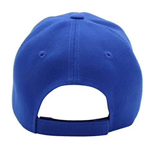 Top Level Baseball Cap Men Women - Classic Adjustable Plain Hat (Royal) - Image 4