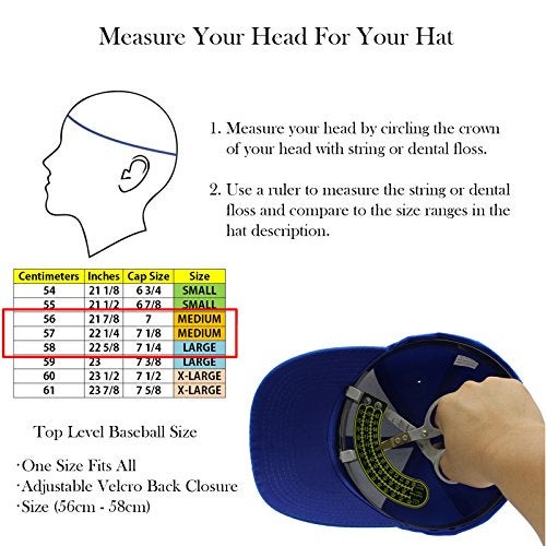 Top Level Baseball Cap Men Women - Classic Adjustable Plain Hat (Royal) - Image 5