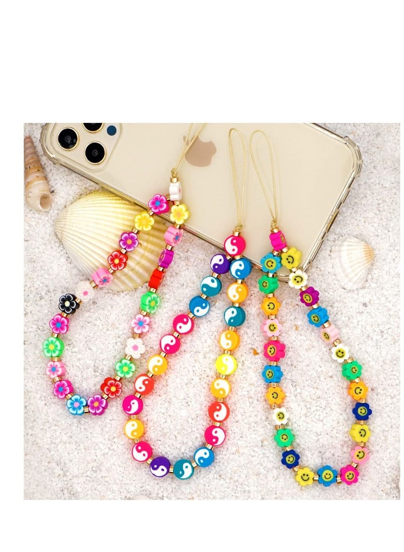 SYOSI 480PCS Fruit Flower Polymer Clay Beads 24 Style Cute Smiley Heart Mushroom Clay Beads Charms for Jewelry Necklace Earring Making DIY Bracelet Making Kit Accessories for Women Girls - Image 4
