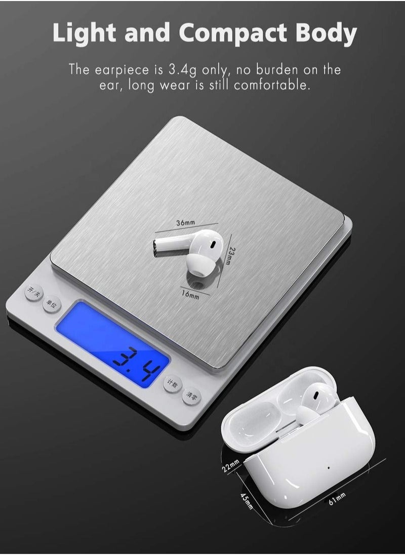 Generic - Wireless Air Pro Earphone TWS with Mic Pods Bluetooth IPX5 Bass True Wireless Earbuds (White) - Image 1