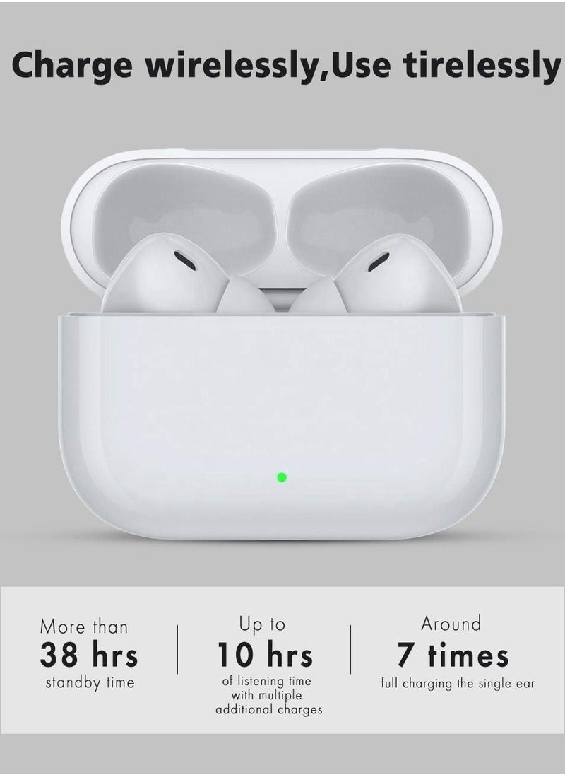 Generic - Wireless Air Pro Earphone TWS with Mic Pods Bluetooth IPX5 Bass True Wireless Earbuds (White) - Image 1