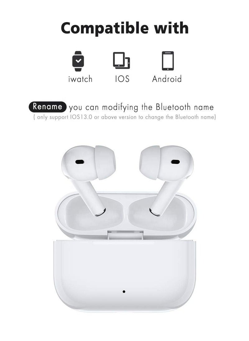 Generic - Wireless Air Pro Earphone TWS with Mic Pods Bluetooth IPX5 Bass True Wireless Earbuds (White) - Image 1