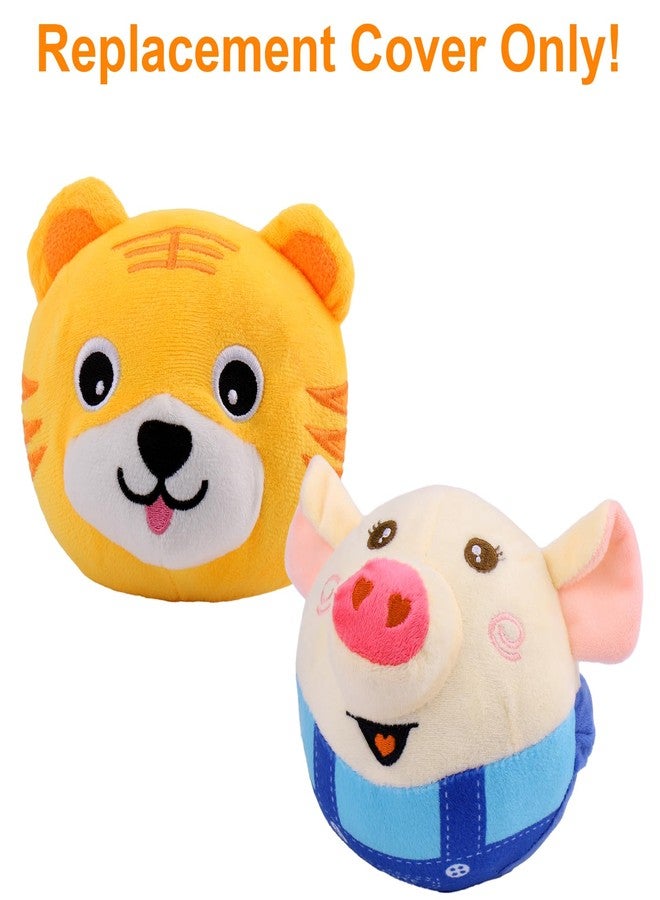 Mity rain Interactive Dog Ball Cover, Replacement Covers Only for Bouncing Ball (Blue Pig+Tiger) - Image 4