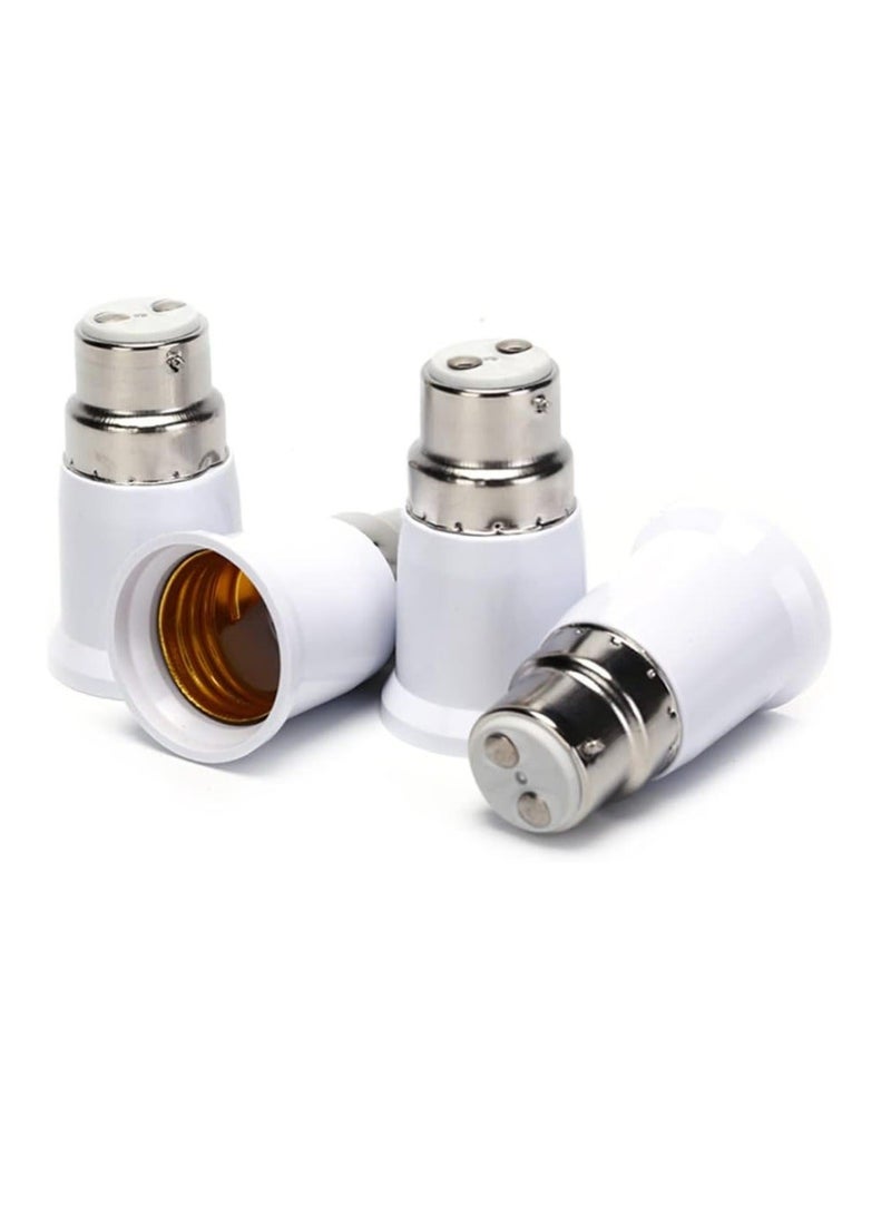 Lezonic E27 to E14 Socket Converter, Screw to Small Screw Edison Bulb Adapter, ES to SES Lamp Base Adapter, Max Wattage 60W, Voltage 0-250V, for LED Bulbs, Incandescent Bulbs, CFL Bulbs, 4 Pack - Image 1