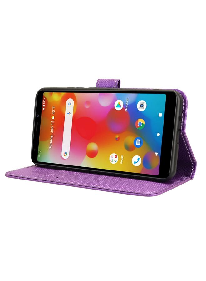 Green Tiger Case For Boost Mobile Bounce 4G Diamond Texture Leather Phone Case - Image 5