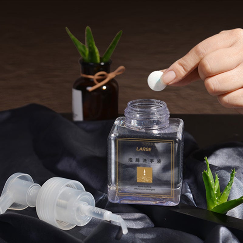 10PCS Effervescent Tablets with 200ml Refillable Bottle Set Effervescent Hand Sanitizer Washing Foam Hand Sanitizer Travel Dispenser Bottle for Children Adult Hands - Image 5