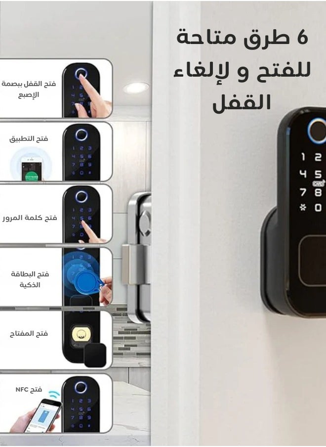 General Smart Door Lock with Fingerprint, Code & Card – High Security and Keyless Access  - Image 2
