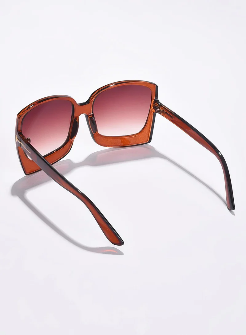 Haute Sauce Brown Lens Brown Oversized Sunglasses