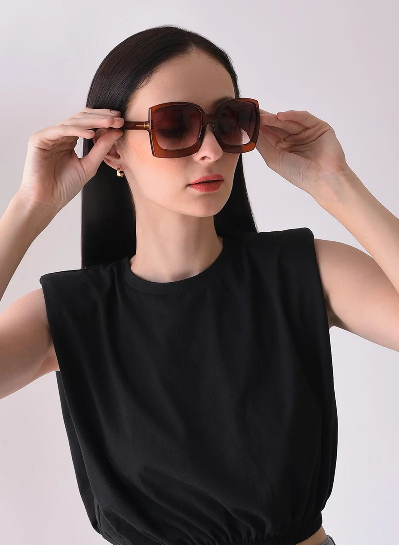 Haute Sauce Brown Lens Brown Oversized Sunglasses