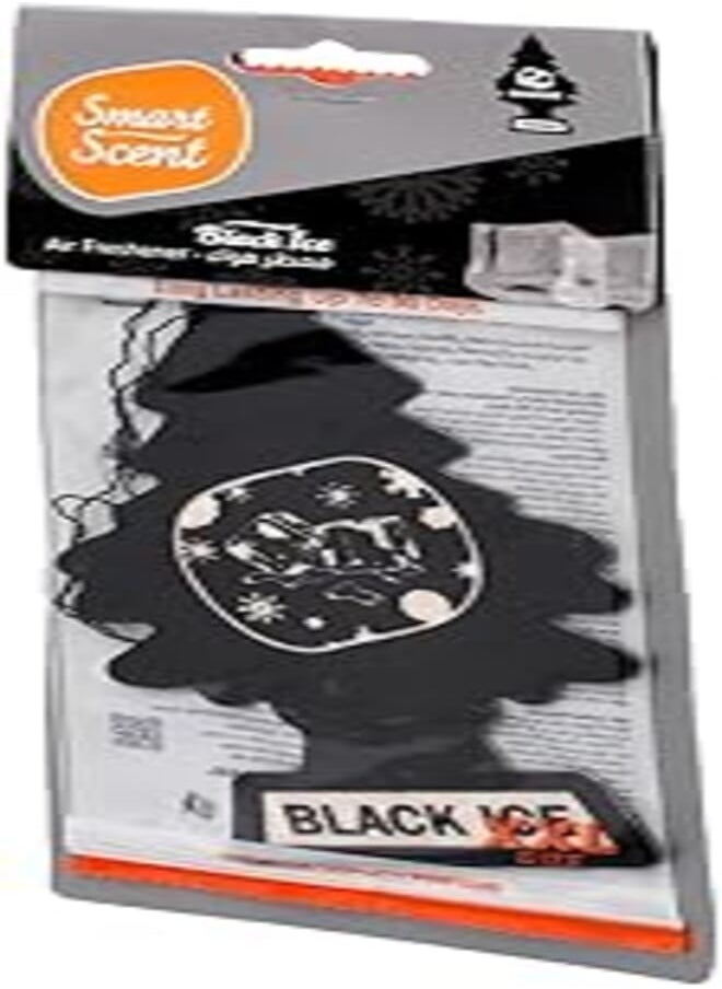 Smart Smart ND135 Large Hanging Car Air Freshner, Black Ice Scent With Perfect Design, Premium And Eco-Friendly Material - Multi Colour 
