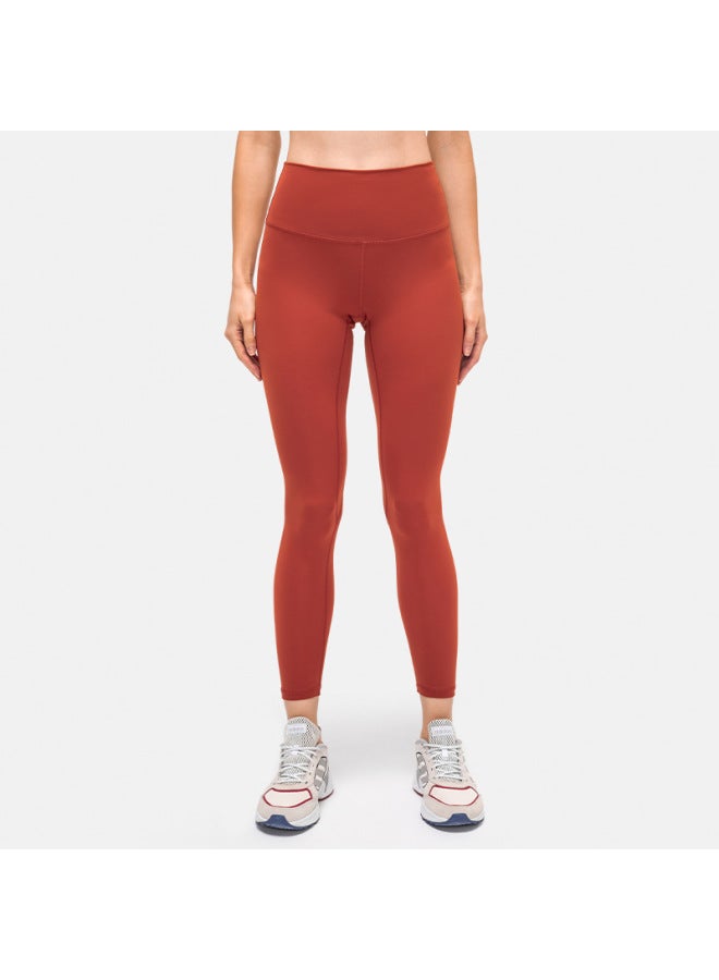 New European And American Sanding Naked Fashion Yoga Pants High Waist Abdominal Hip Peach Hip Fitness Pants - Image 1