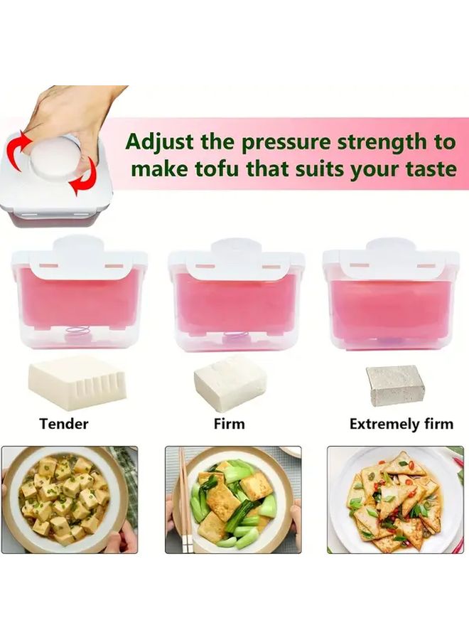 Green Adjustable Tofu Press with Cheese Cloth and Drip Tray Dishwasher Safe BPA Free - Image 4