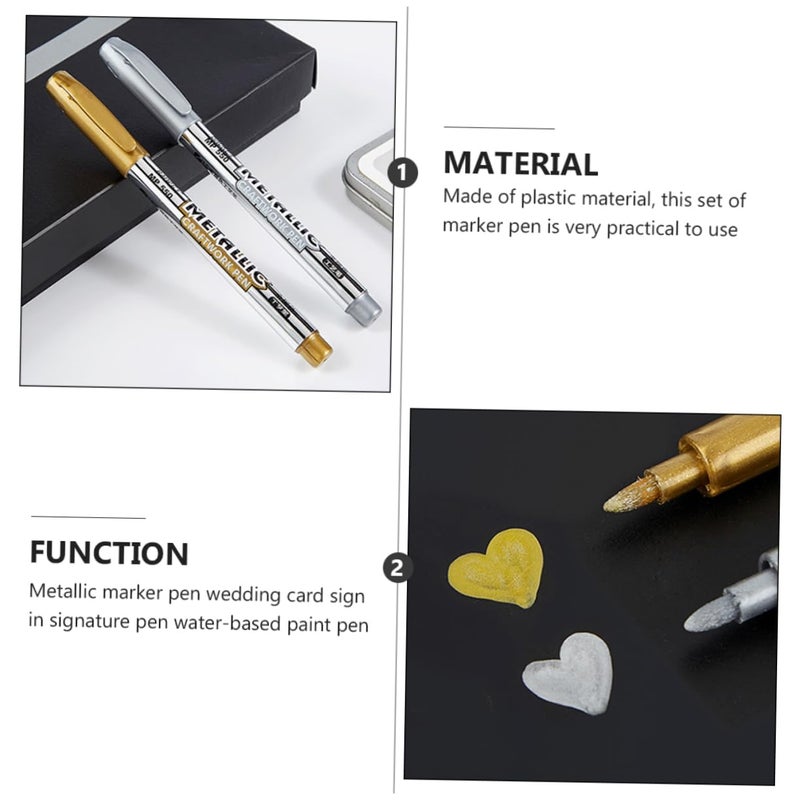 6 Pack Waterproof Paint Markers Set Bright Colors Smooth Writing Art Crafts - Image 4