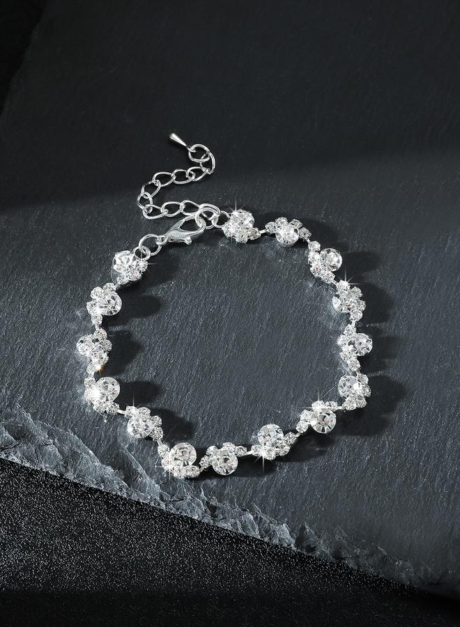 Styli Rhinestone Flower Bracelet - Image 3