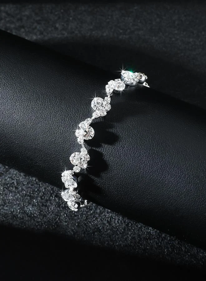 Take Two Take Two Rhinestone Flower Bracelet