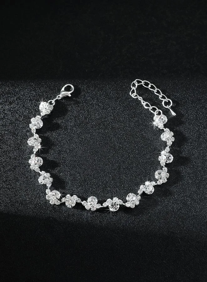 Take Two Take Two Rhinestone Flower Bracelet