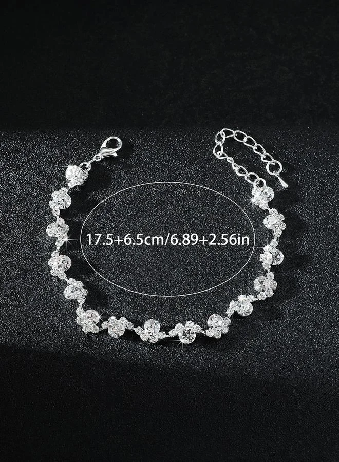 Take Two Take Two Rhinestone Flower Bracelet