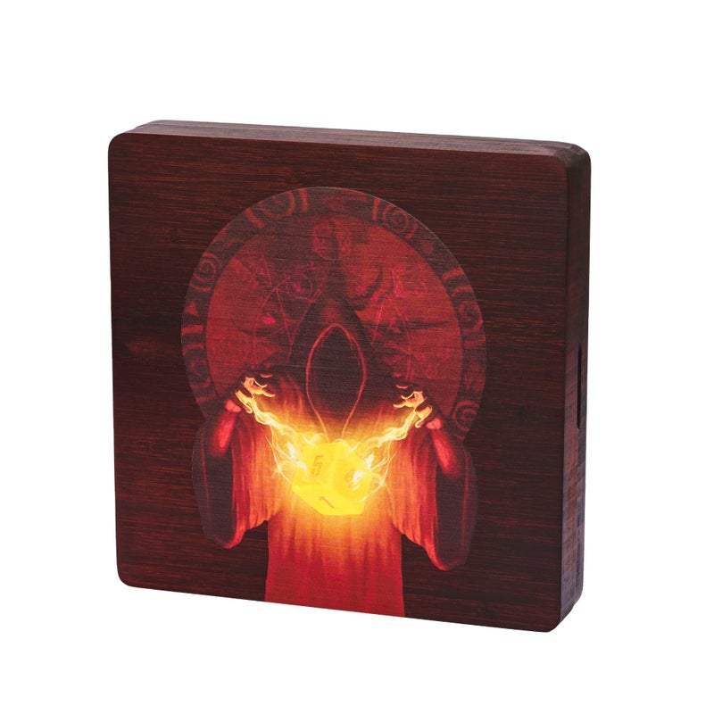 UDIXI 2 in 1 DND Dice Tray Bamboo Dice Box with Magnetic Lid DD Dice Holder Case Dice Tray Combined into One for RPG Tabletop Games Holds 6 Sets of Polyhedral DiceWizard - Image 3