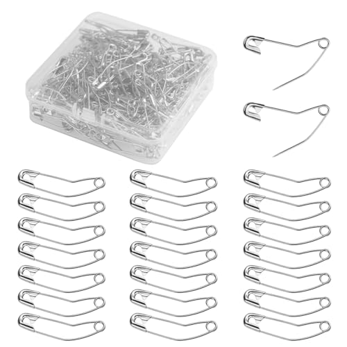 MASONEE 100 Pack Curved Safety Pins for Quilting Basting Pins 54mm20inch Quilting Safety Pins Stainless Steel Quilting Pins - Image 1