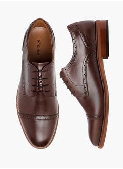 DUCHINI Mens Solid Derby Shoes With Lace-Up Closure  - Image 2