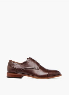 DUCHINI Mens Solid Derby Shoes With Lace-Up Closure  - Image 3
