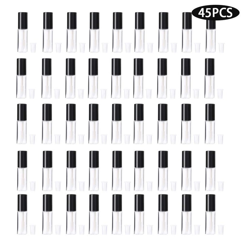 45Pcs 1.2Ml Mini Lip Gloss Tubes With Rubber Inserts,Lip Gloss Tubes,Diy Reusable Small Lipstick Tube Container Empty Bottles, For Lipstick Samples Travel Makeup, Lip Gloss Tubes, 45Pcs 1.2Ml Mi - Image 5