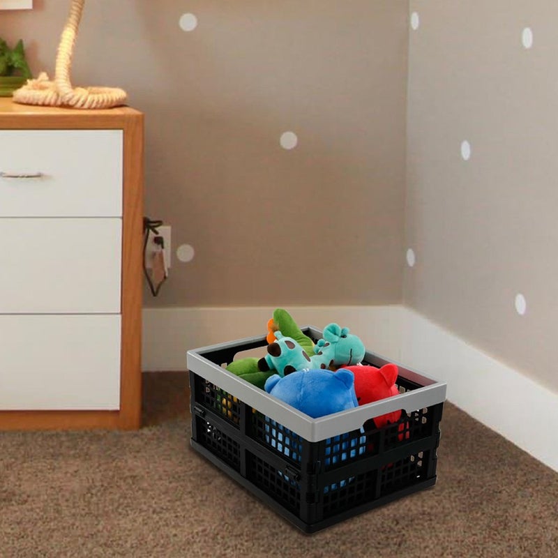 Jekiyo 16-Liter Folding Crates Storage, Collapsible Container Plastic, Set of 3 - Image 5