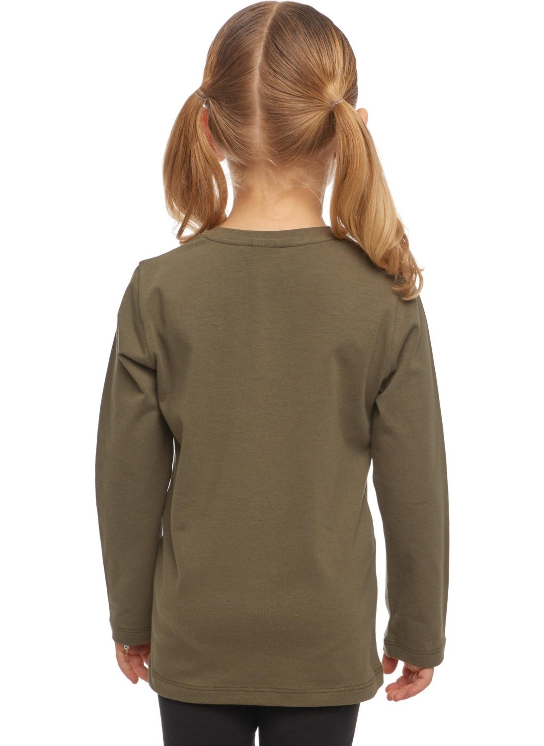 Lovetti - Camouflage Green Basic Unisex Kids Seasonal Zero Collar Long Sleeve T-Shirt - Image 1