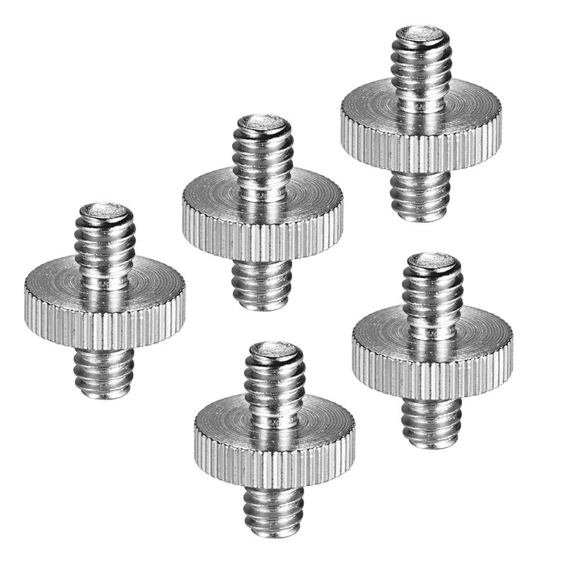 محول براغي 5 قطع قياسي 1/4"-20 ذكر إلى 1/4"-20 ذكر لتركيب الحامل ثلاثي القوائم لكاميرا - Image 4