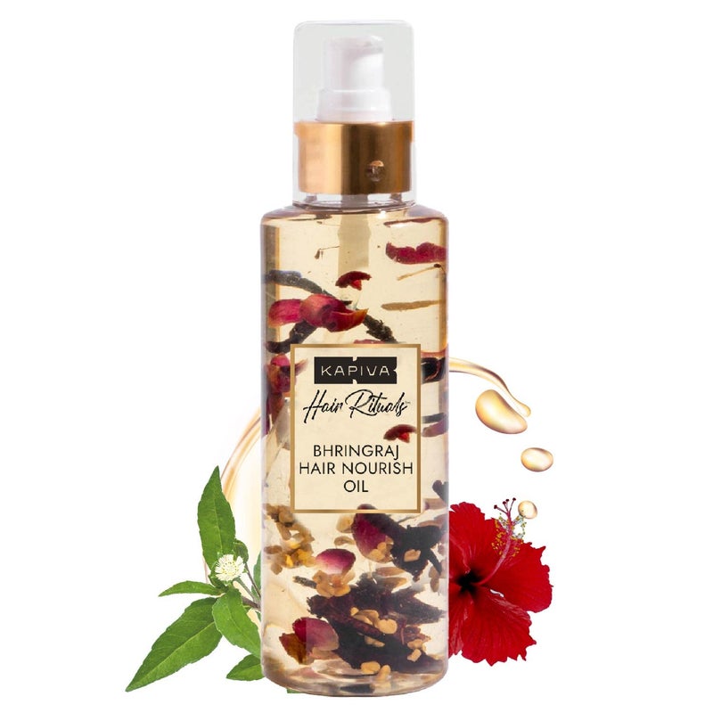 Kapiva Bhringraj Hair Nourishing Oil (200 ml) 100% Ayurvedic | Voluminous Hair Within 90 Days | Provides Hair Nourishment - Image 1