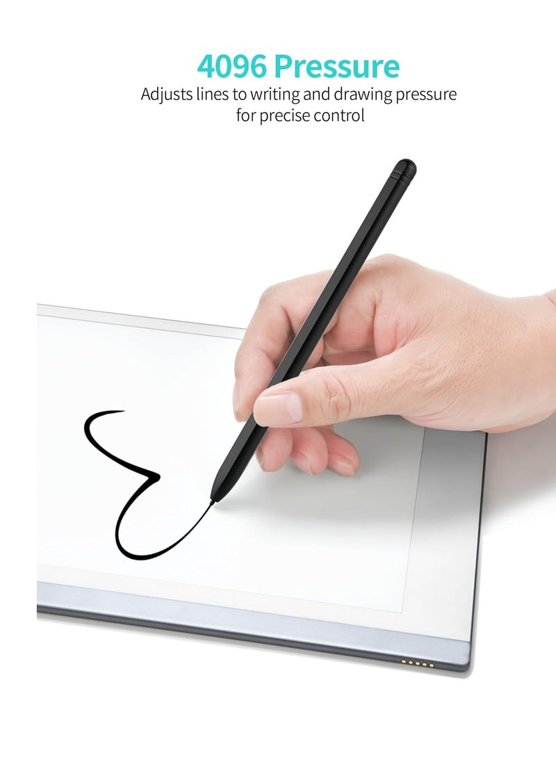 Stylus for Remarkable 2 Pen with 5 Pen Tips, Magnetic Pen Compatible with Galaxy Tab S6 Lite/ S7 FE/ S9 Plus/Samsung S Pen Replacement, 4096 Pressure Sensitivity, Palm Rejection, Tilt Support